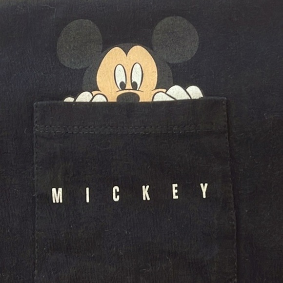 Neff x Mickey Mouse Peek Pocket Disney Collab Black T-Shirt Size XL - Picture 4 of 8